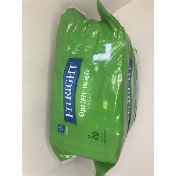 FitRite Optifit Disposable Briefs Extra Size Large Adult New 20 Count - Picture 2 of 3